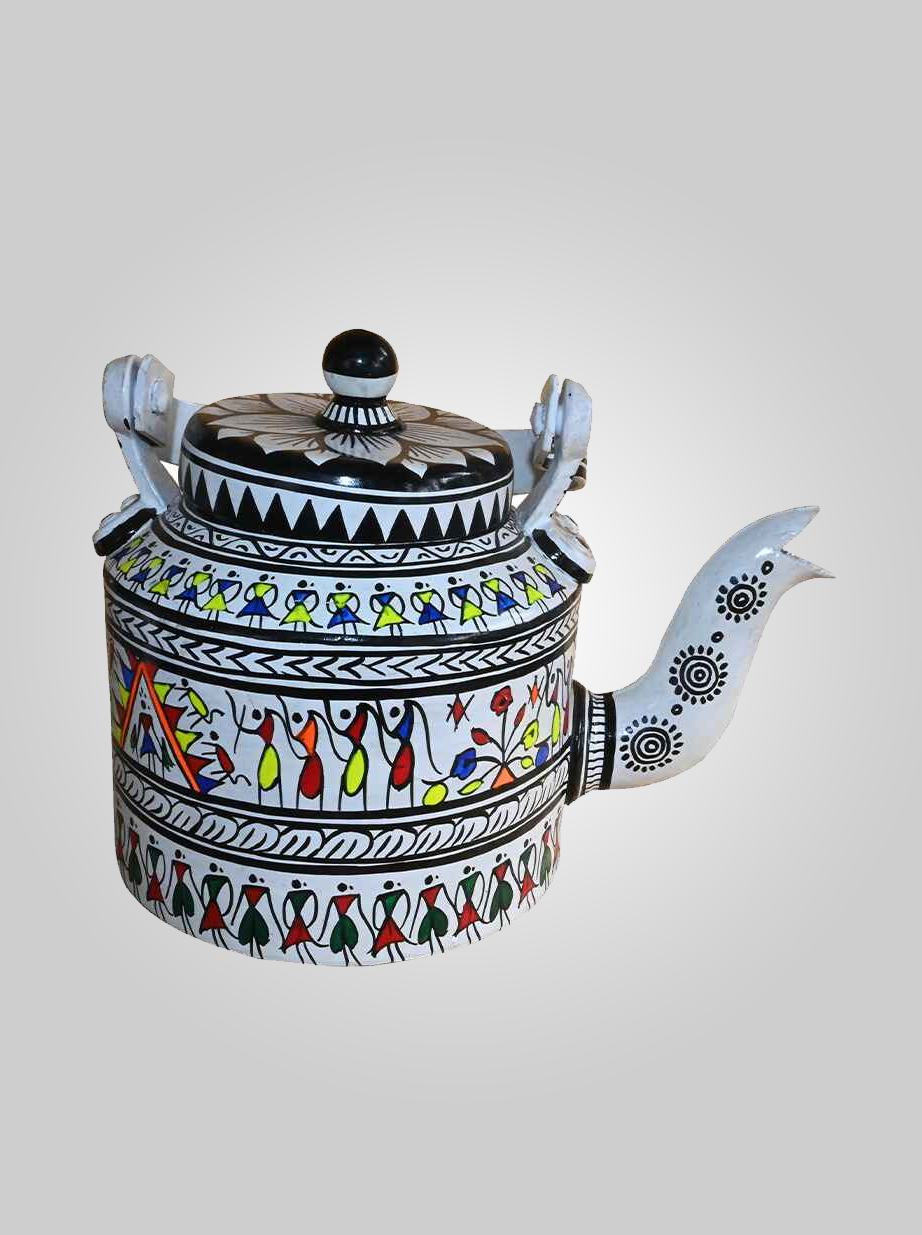 Patachitra Kettle- White - 1