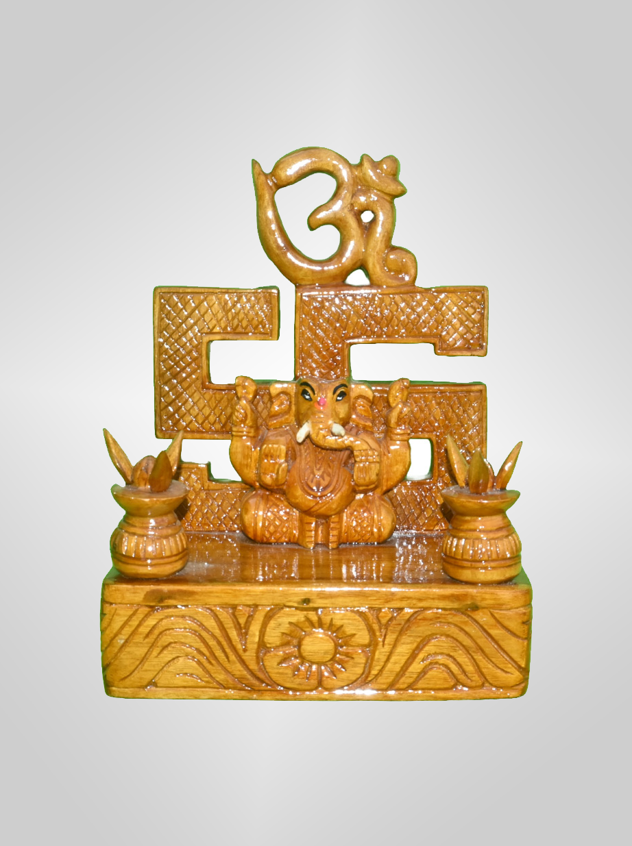 Wooden Vastu Ganesh Type-1 (10 x 8 inch)