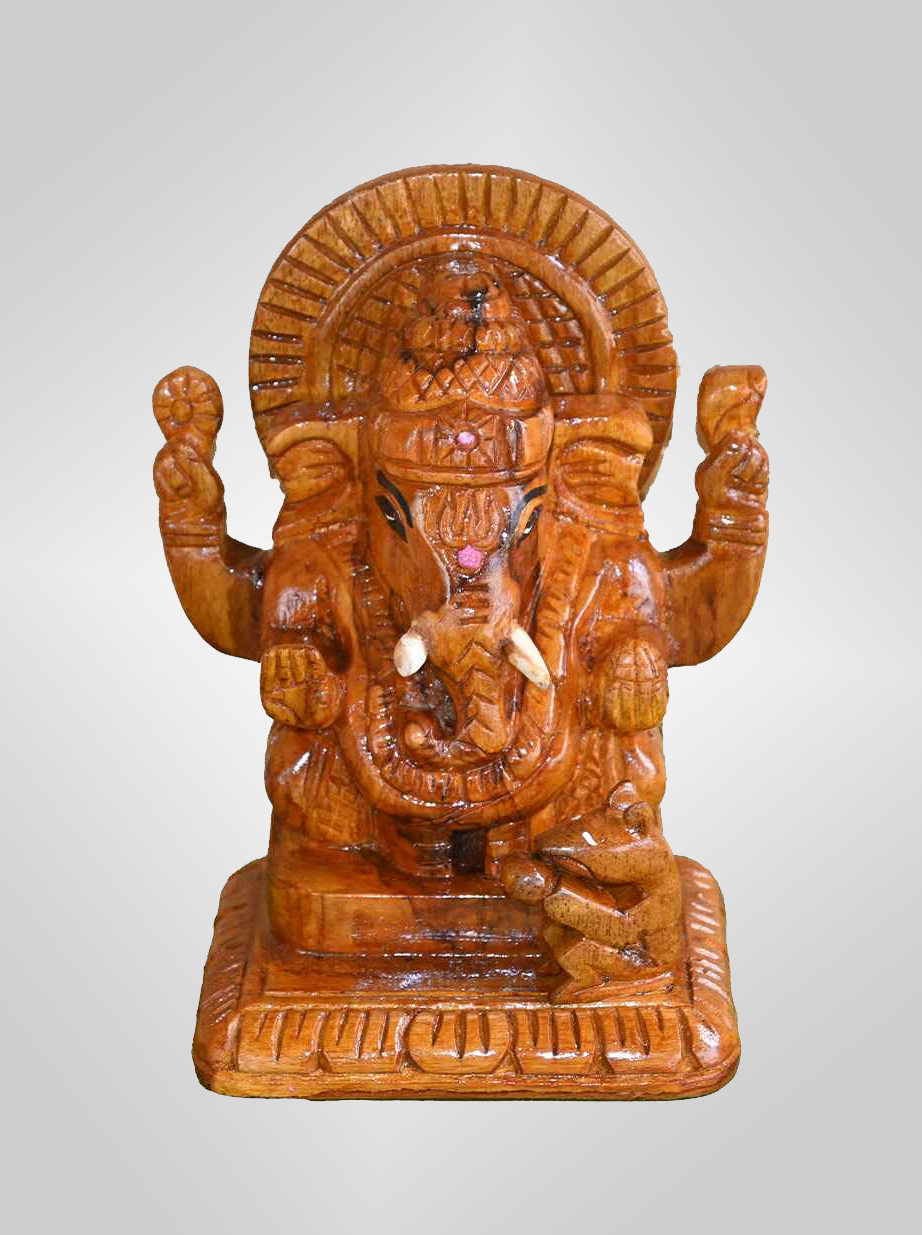 Wooden Handcraft Lord Ganesh (7 Inch)