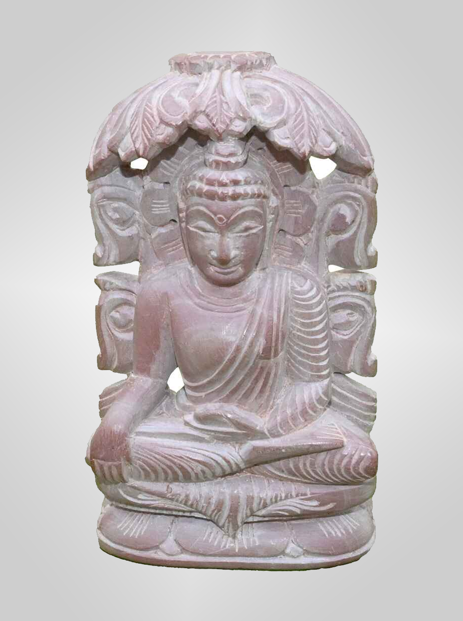 Pink Stone Buddha, 3 Inch - 1