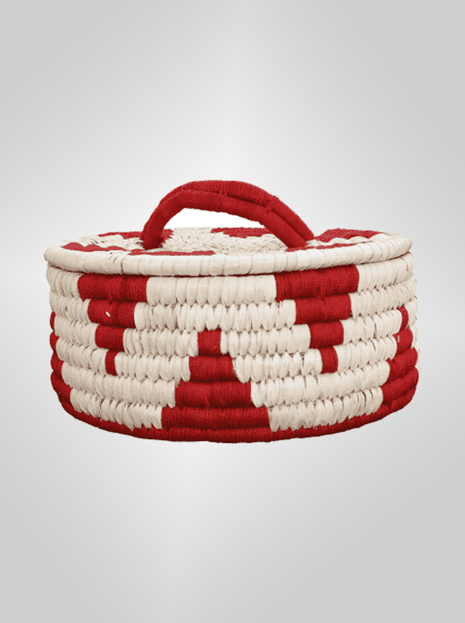 Sabai Grass Casserole - Red White - 1