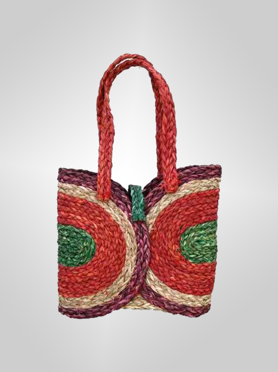 Sabai Grass Fashion Bag - Red/Green